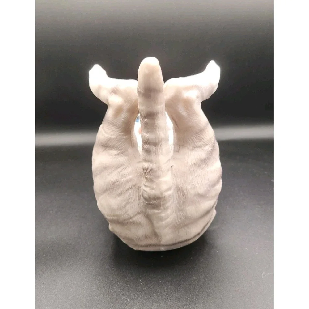 Gray Cat Tipsy Kitty Wine Bottle Holder Sculpture Unique Tabletop Wine Rack Used